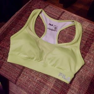 FILA Neon Green High Impact Sports Bra